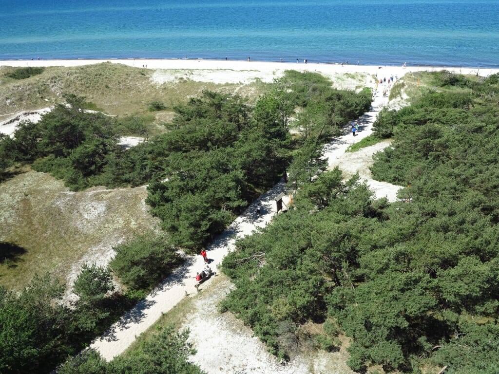 Strand von oben fotografiert