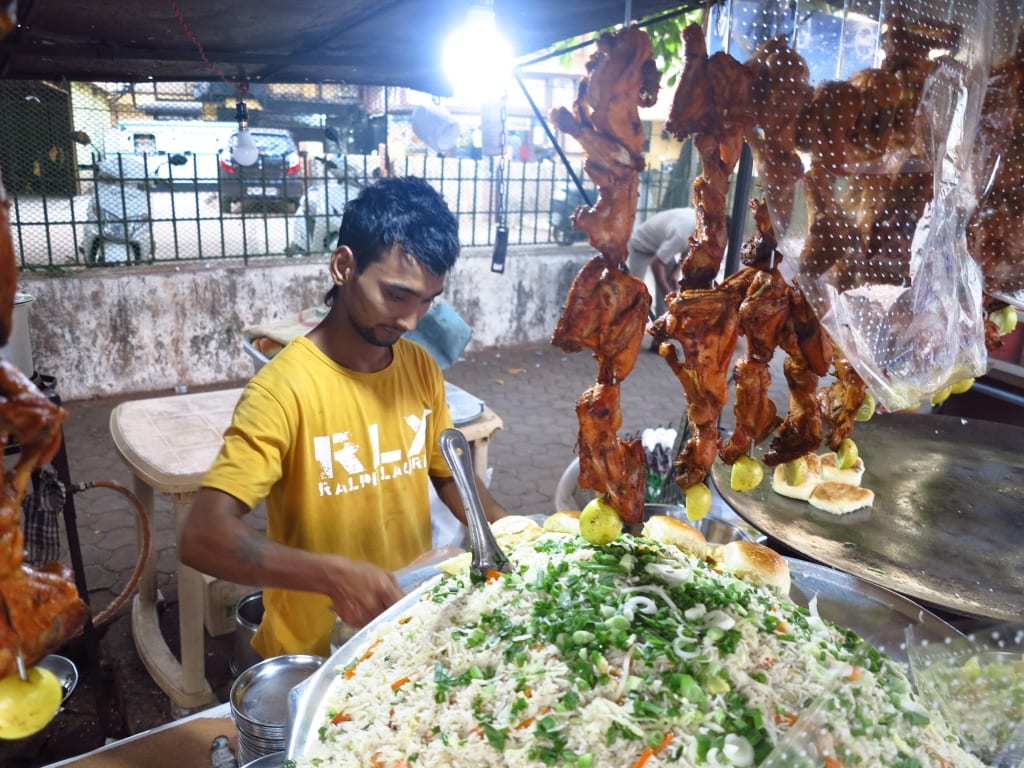 Streetfood in Panjim in Goa