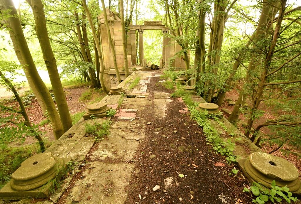Ruinen in einem Wald