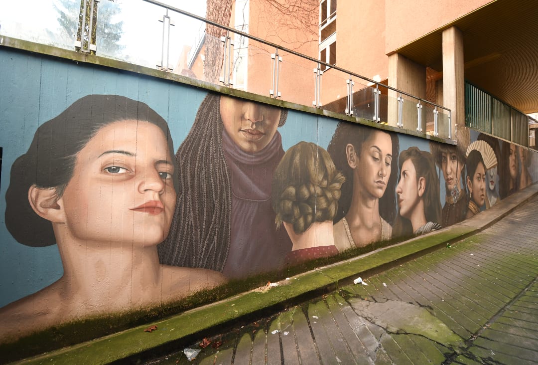 Fotorealistische Streetart Vielfalt ist unser Reichtum