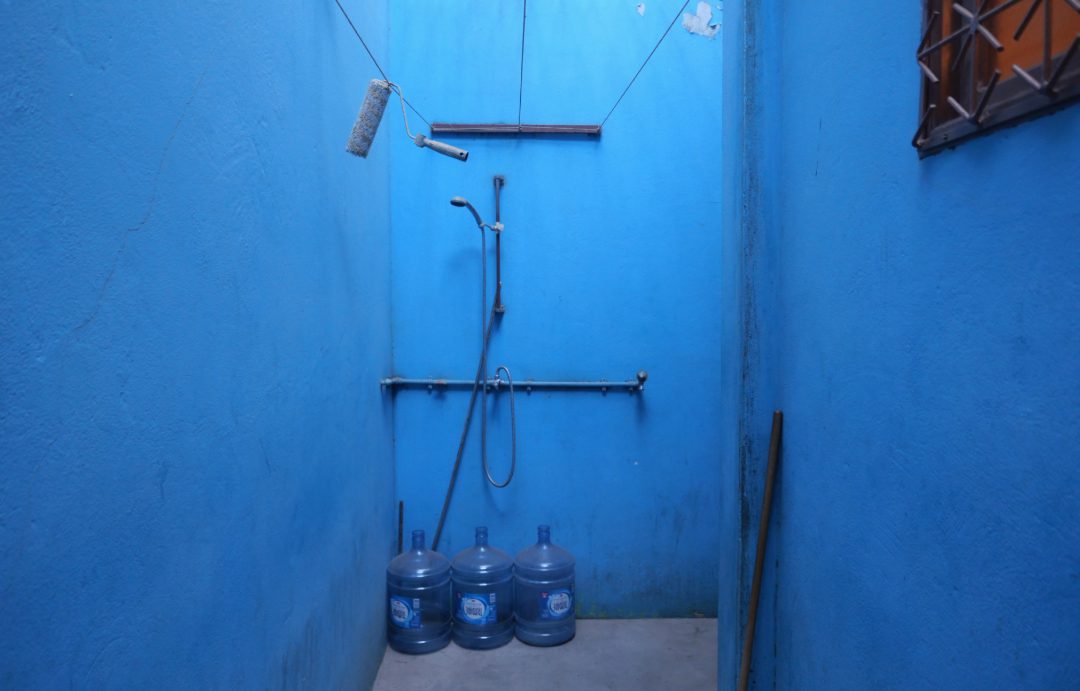 Blaues Badezimmer